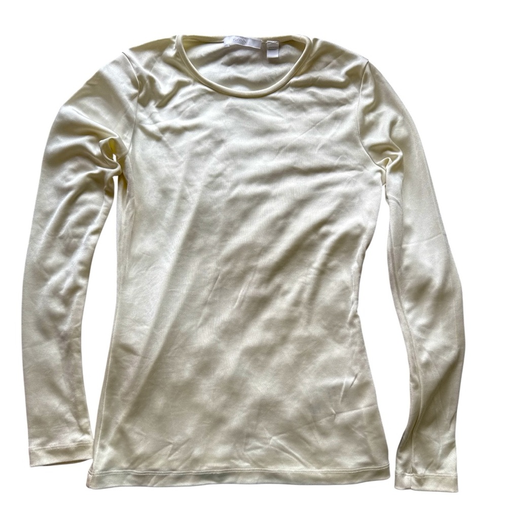 Hugo Boss long sleeve ivory shirt size XS EUC VS0016
